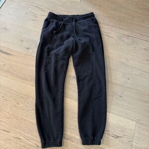 Divided H&M Basic Black Joggers Sweatpants Drawstring Waist Pockets Size S‎